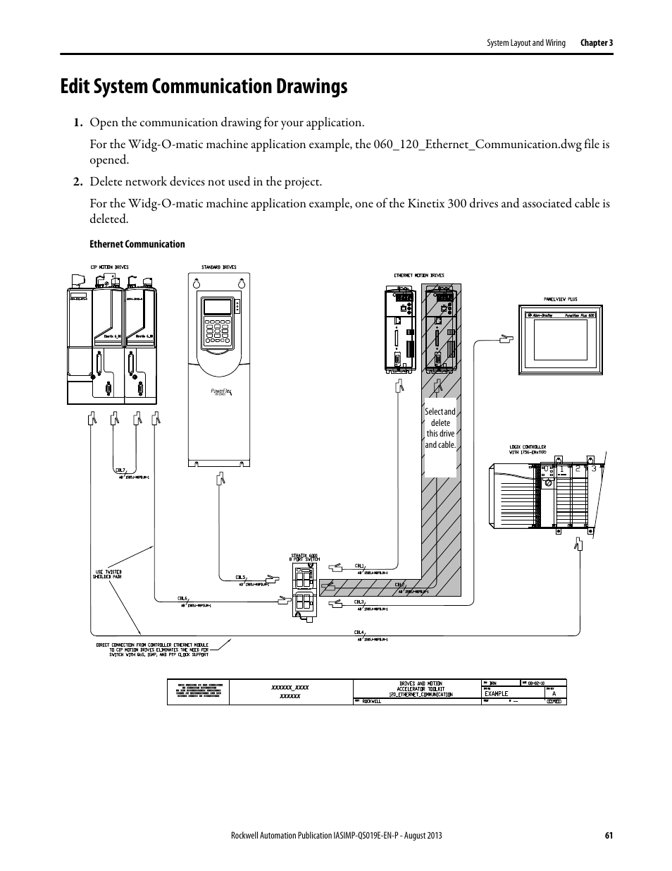 Edit system communication drawings, Edit system communication, Drawings | Rockwell Automation 193 Drives and Motion Accelerator Toolkit Quick Start User Manual | Page 61 / 356