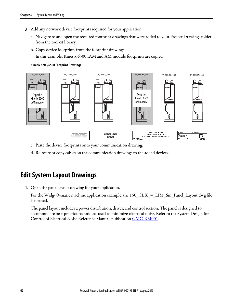 Edit system layout drawings | Rockwell Automation 193 Drives and Motion Accelerator Toolkit Quick Start User Manual | Page 62 / 356