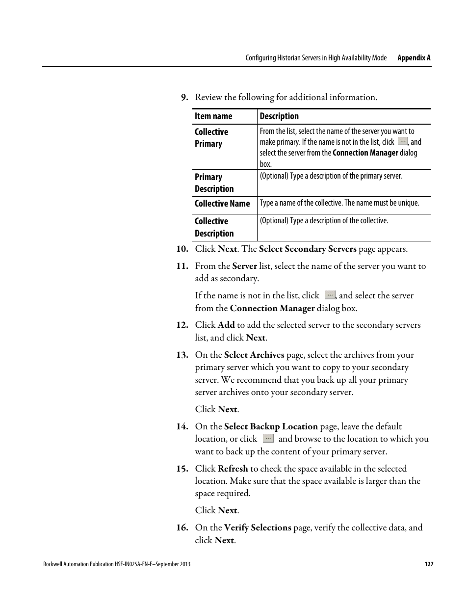 Rockwell Automation FactoryTalk Historian SE 4.0 Installation and Configuration Guide User Manual | Page 127 / 186
