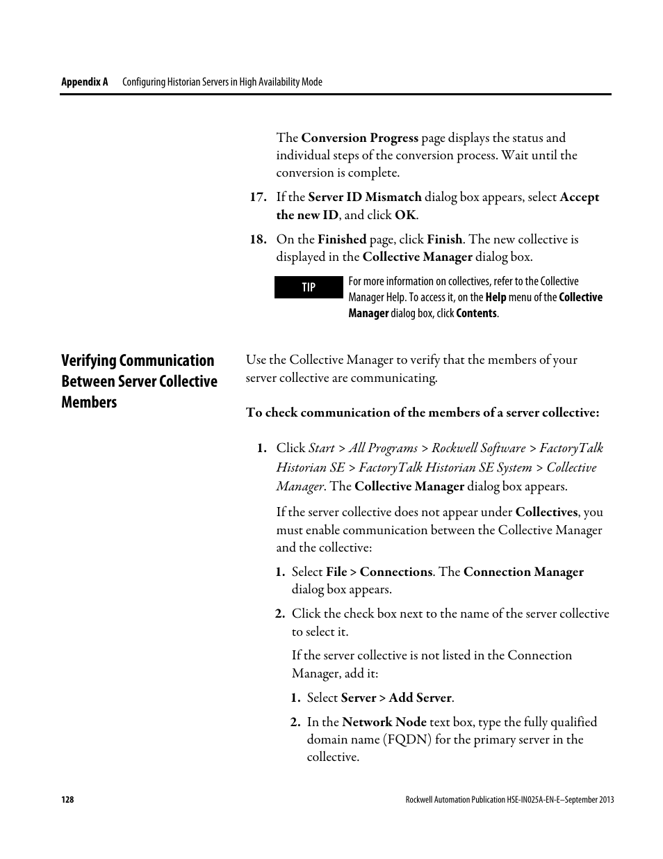 Rockwell Automation FactoryTalk Historian SE 4.0 Installation and Configuration Guide User Manual | Page 128 / 186