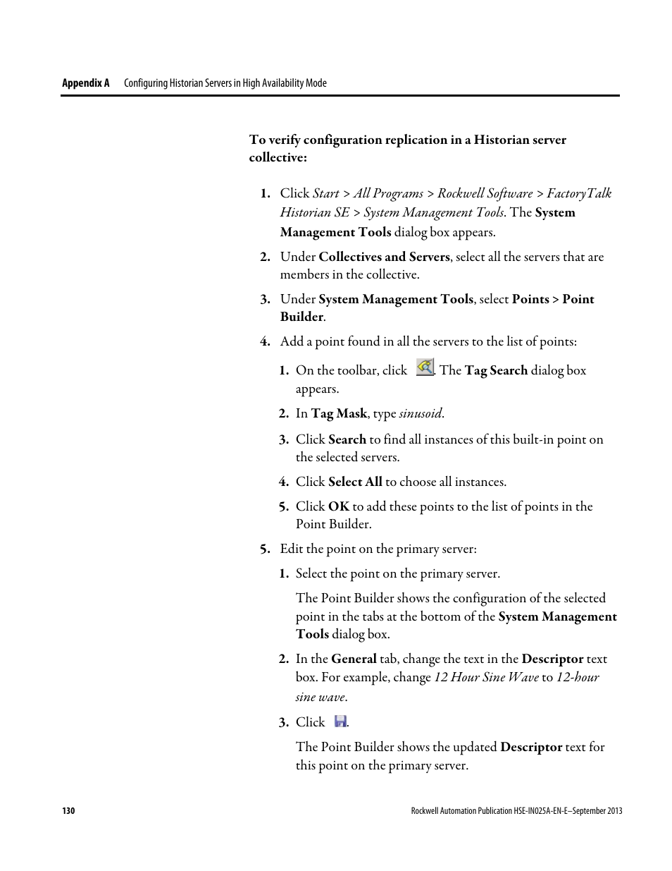 Rockwell Automation FactoryTalk Historian SE 4.0 Installation and Configuration Guide User Manual | Page 130 / 186