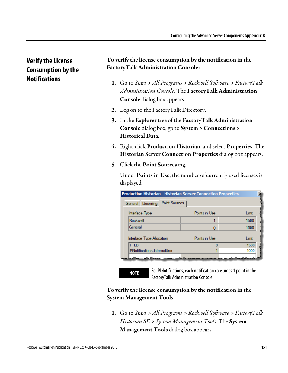 Rockwell Automation FactoryTalk Historian SE 4.0 Installation and Configuration Guide User Manual | Page 151 / 186