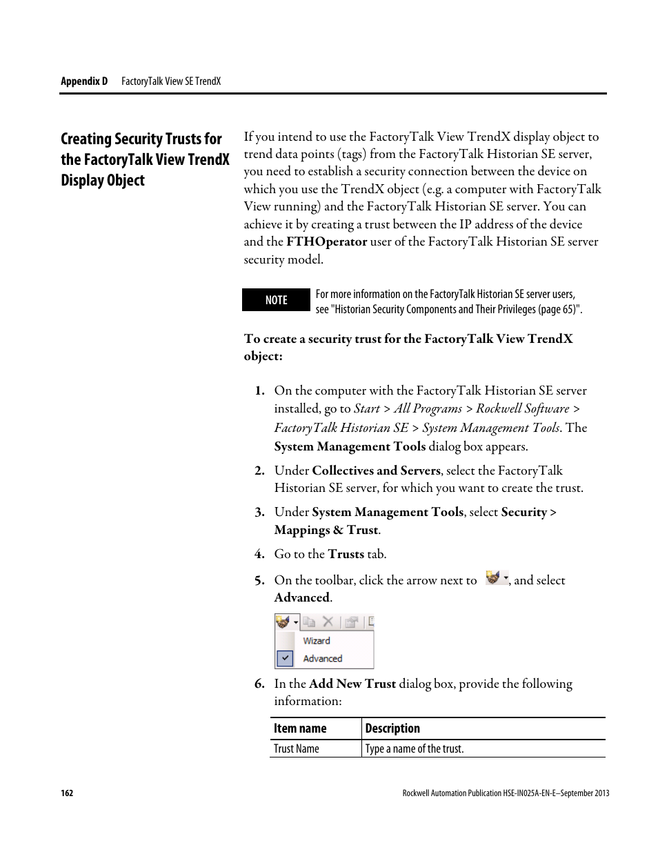 Object | Rockwell Automation FactoryTalk Historian SE 4.0 Installation and Configuration Guide User Manual | Page 162 / 186