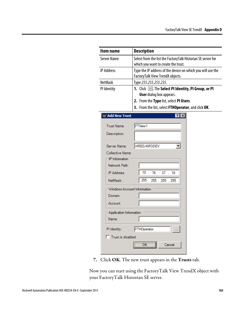 Rockwell Automation FactoryTalk Historian SE 4.0 Installation and Configuration Guide User Manual | Page 163 / 186