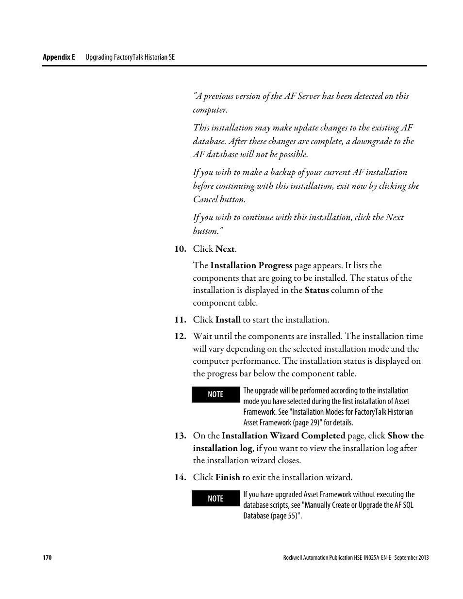 Rockwell Automation FactoryTalk Historian SE 4.0 Installation and Configuration Guide User Manual | Page 170 / 186