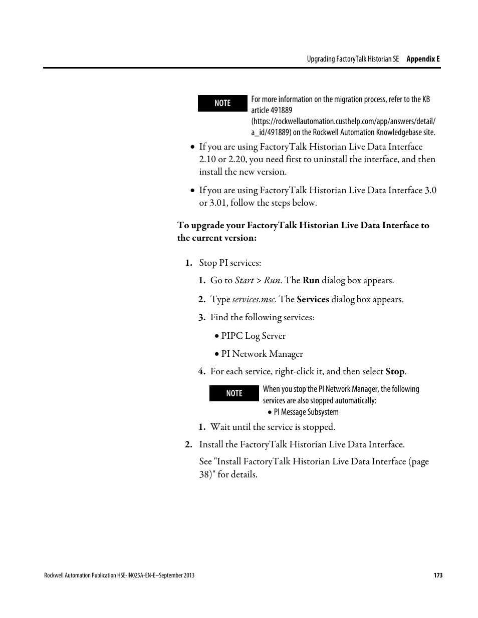 Rockwell Automation FactoryTalk Historian SE 4.0 Installation and Configuration Guide User Manual | Page 173 / 186