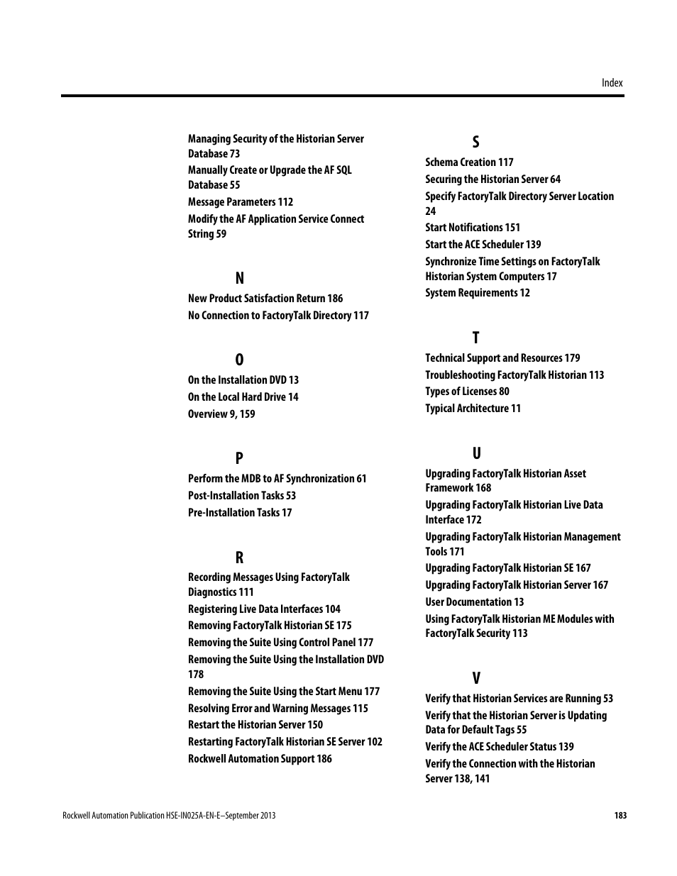 Rockwell Automation FactoryTalk Historian SE 4.0 Installation and Configuration Guide User Manual | Page 183 / 186