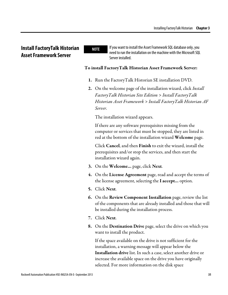 Rockwell Automation FactoryTalk Historian SE 4.0 Installation and Configuration Guide User Manual | Page 31 / 186