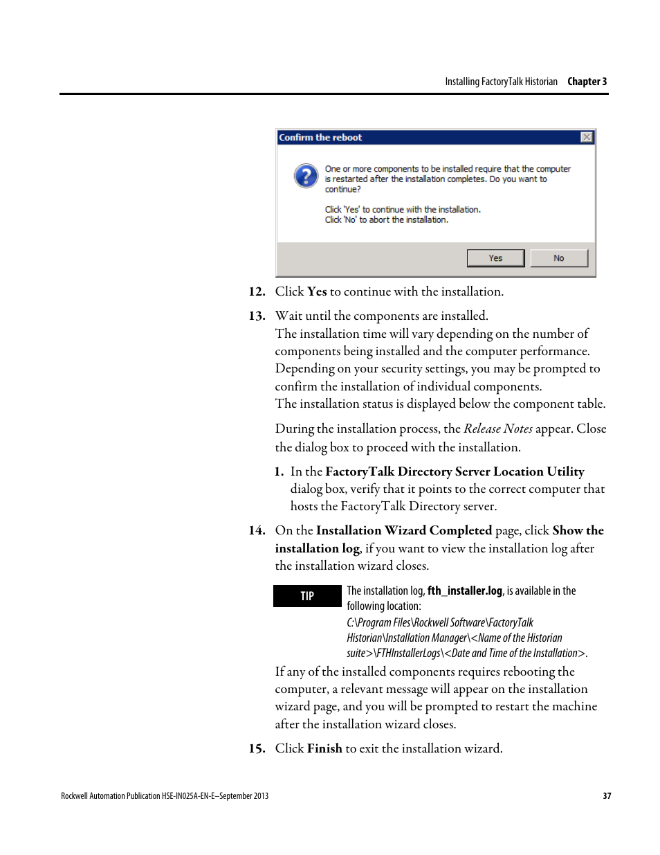 Rockwell Automation FactoryTalk Historian SE 4.0 Installation and Configuration Guide User Manual | Page 37 / 186