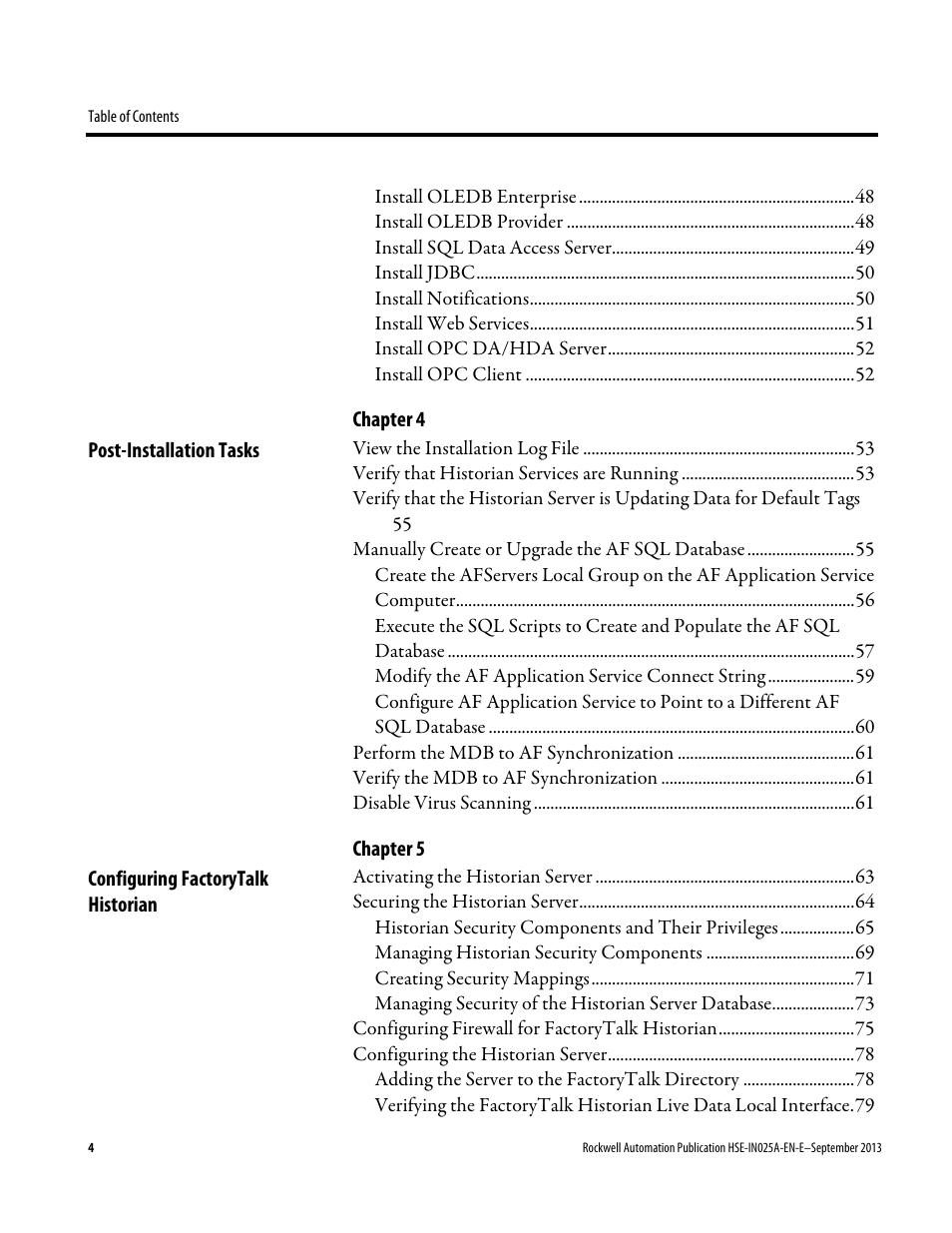 Rockwell Automation FactoryTalk Historian SE 4.0 Installation and Configuration Guide User Manual | Page 4 / 186