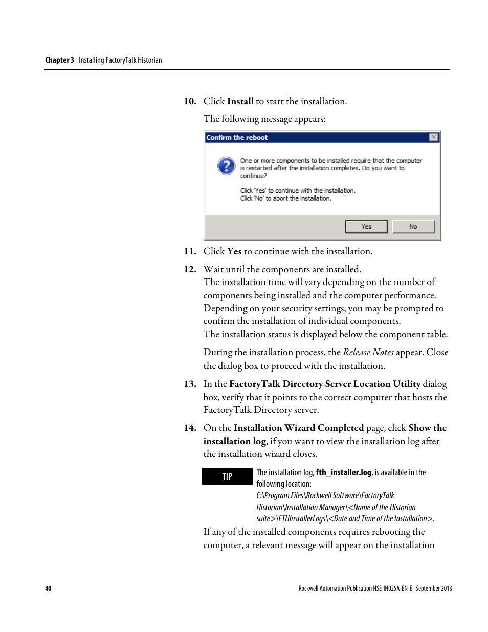 Rockwell Automation FactoryTalk Historian SE 4.0 Installation and Configuration Guide User Manual | Page 40 / 186