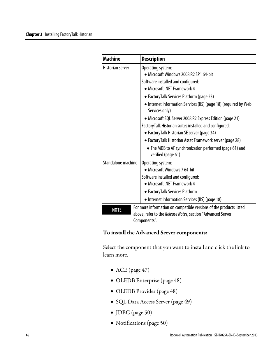 Rockwell Automation FactoryTalk Historian SE 4.0 Installation and Configuration Guide User Manual | Page 46 / 186