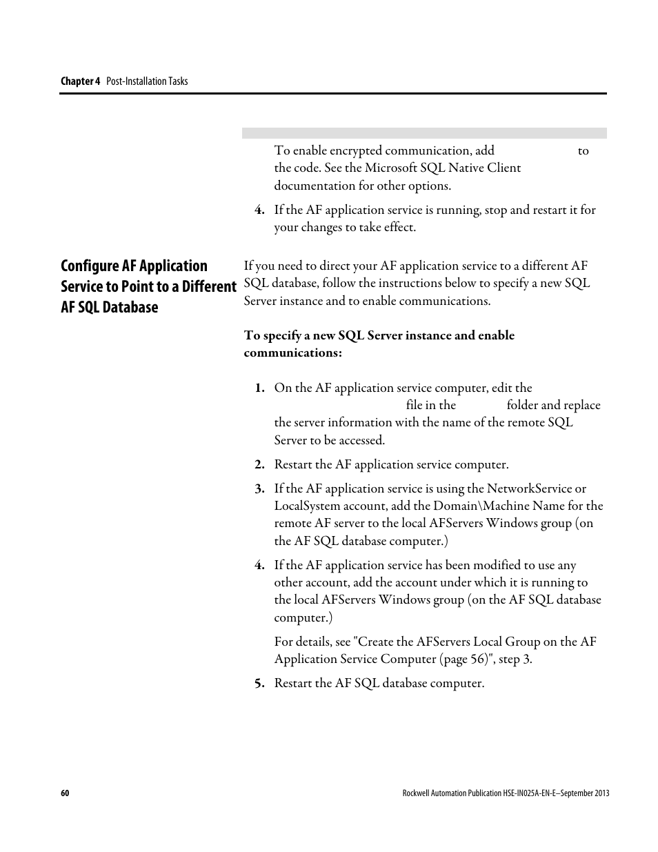 E 60) | Rockwell Automation FactoryTalk Historian SE 4.0 Installation and Configuration Guide User Manual | Page 60 / 186