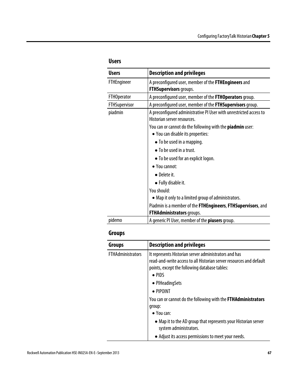 Rockwell Automation FactoryTalk Historian SE 4.0 Installation and Configuration Guide User Manual | Page 67 / 186
