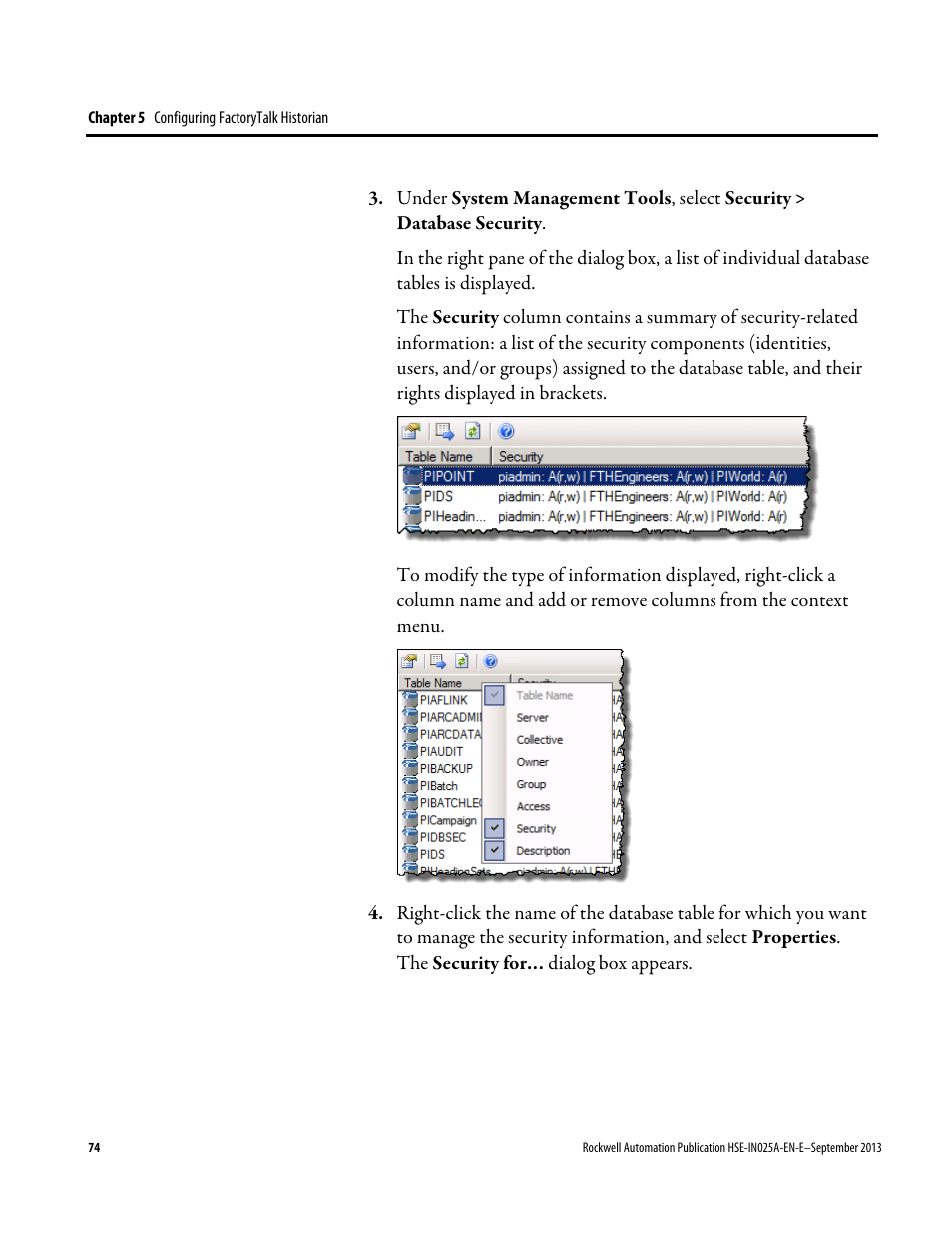 Rockwell Automation FactoryTalk Historian SE 4.0 Installation and Configuration Guide User Manual | Page 74 / 186