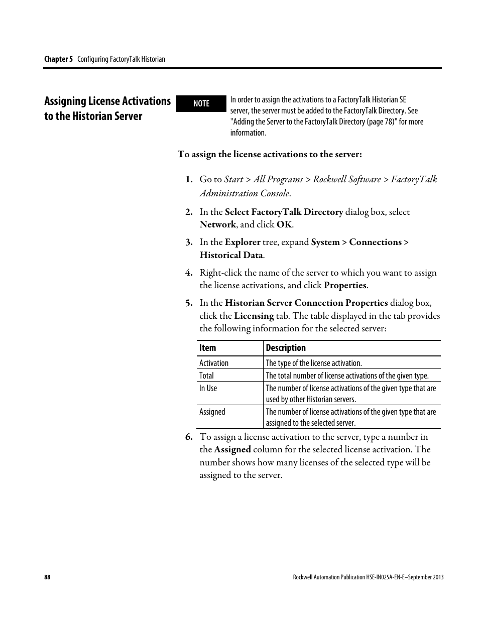 Rockwell Automation FactoryTalk Historian SE 4.0 Installation and Configuration Guide User Manual | Page 88 / 186
