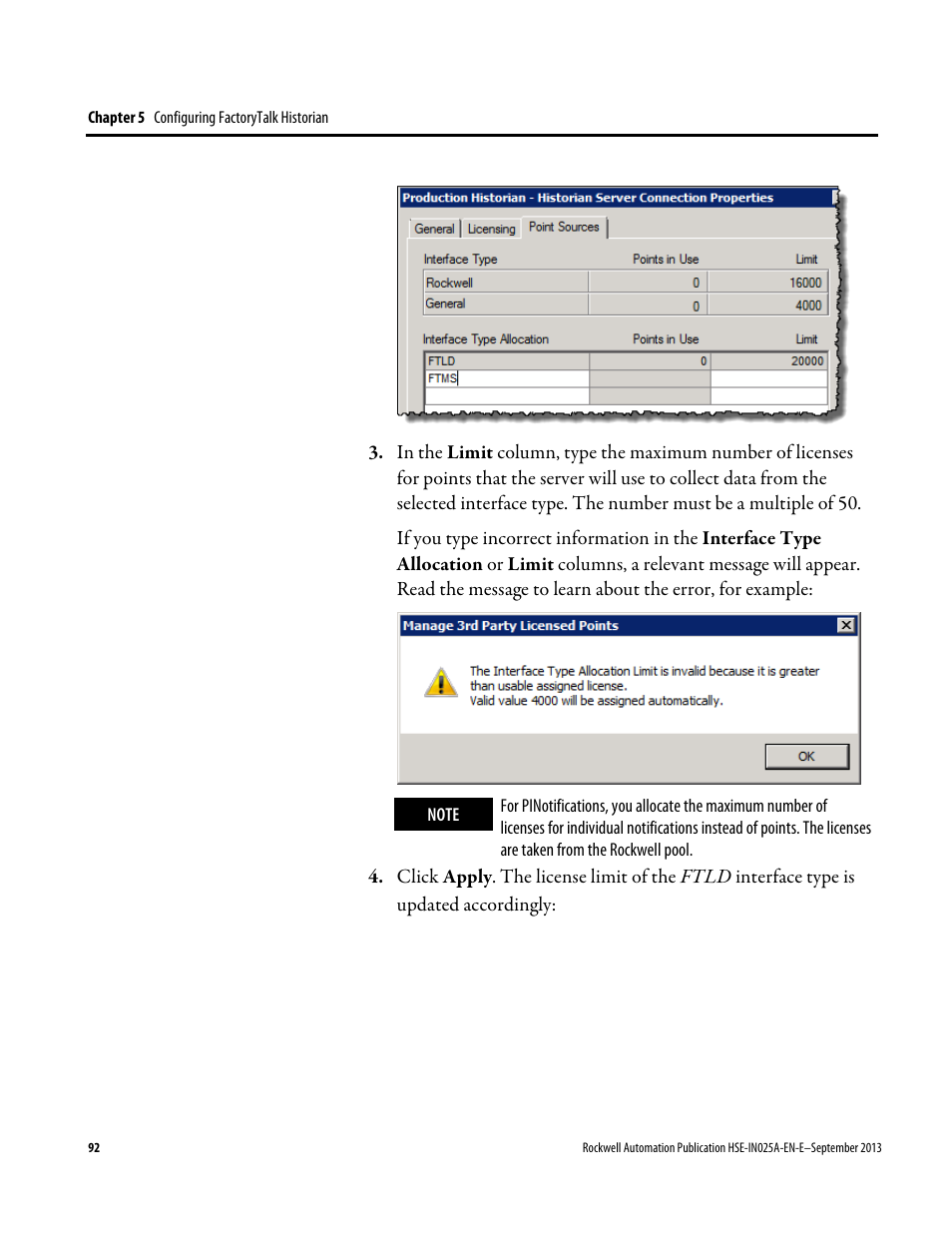 Rockwell Automation FactoryTalk Historian SE 4.0 Installation and Configuration Guide User Manual | Page 92 / 186