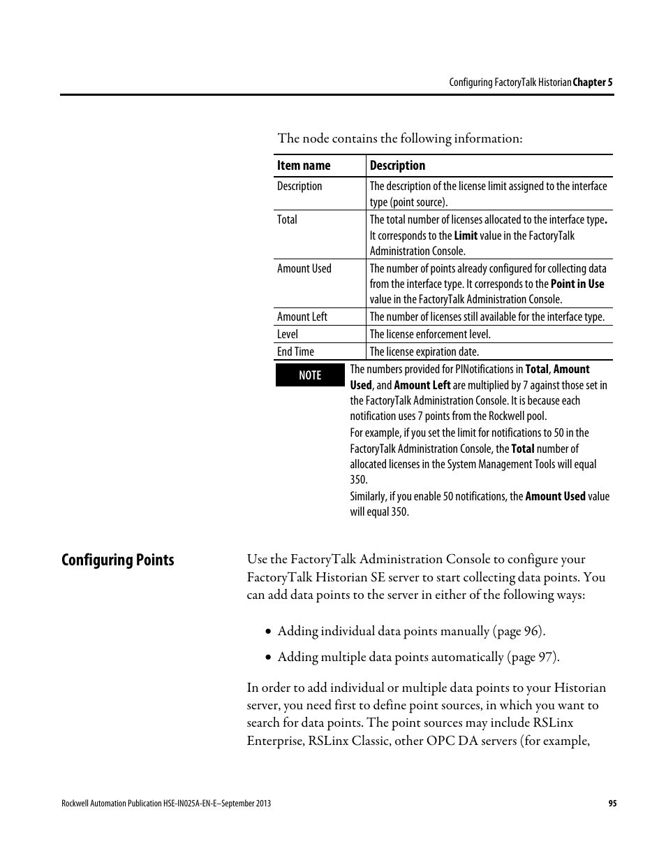 Configuring points | Rockwell Automation FactoryTalk Historian SE 4.0 Installation and Configuration Guide User Manual | Page 95 / 186