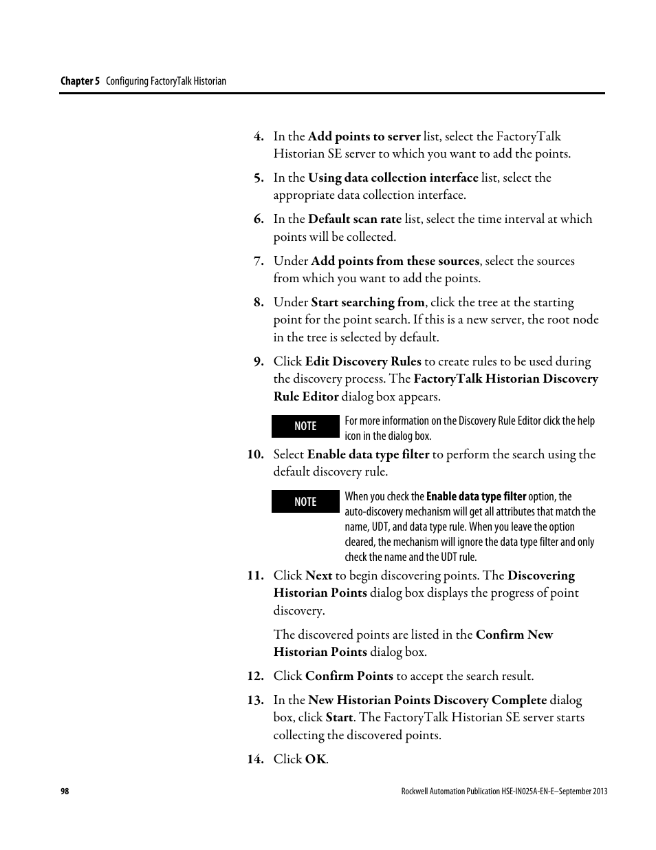 Rockwell Automation FactoryTalk Historian SE 4.0 Installation and Configuration Guide User Manual | Page 98 / 186