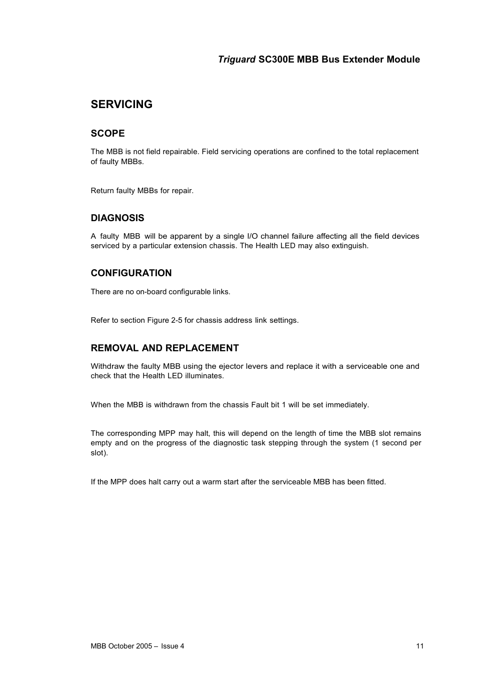 Servicing | Rockwell Automation MBB BUS Extender Module User Manual | Page 11 / 12