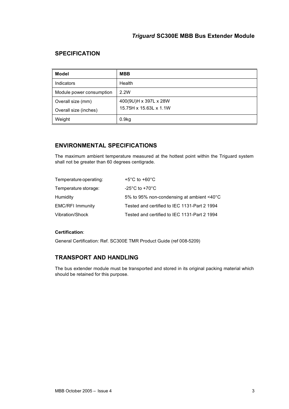 Rockwell Automation MBB BUS Extender Module User Manual | Page 3 / 12