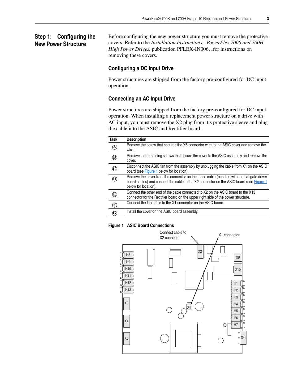 Step 1: configuring the new power structure | Rockwell Automation 20D PowerFlex 700H/S Frame 10 Replacement Power Structure User Manual | Page 3 / 18