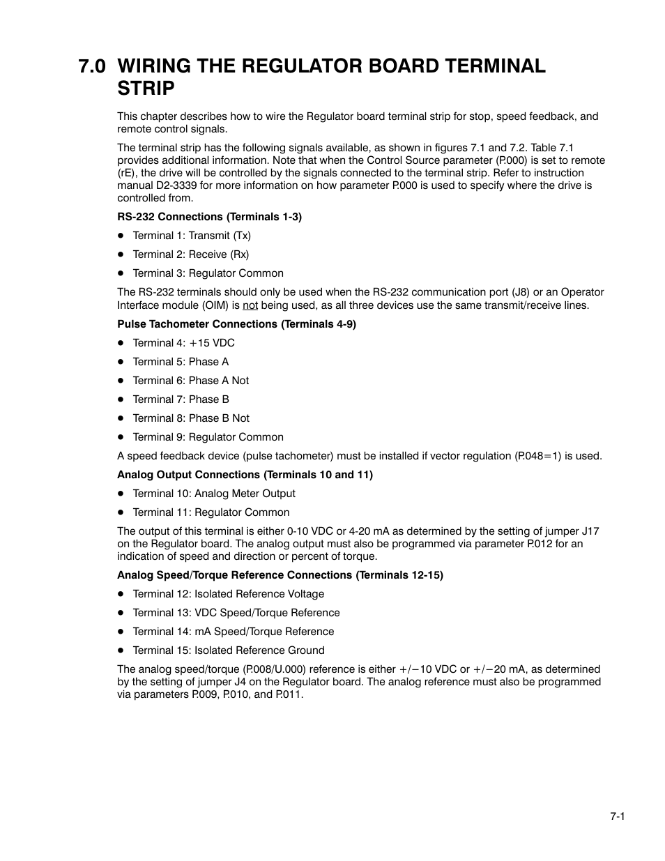 0 wiring the regulator board terminal strip | Rockwell Automation GV3000 AC Pwr Module Ver. 5.0 Hardware Ref, Installation, and Troubleshooting User Manual | Page 57 / 102