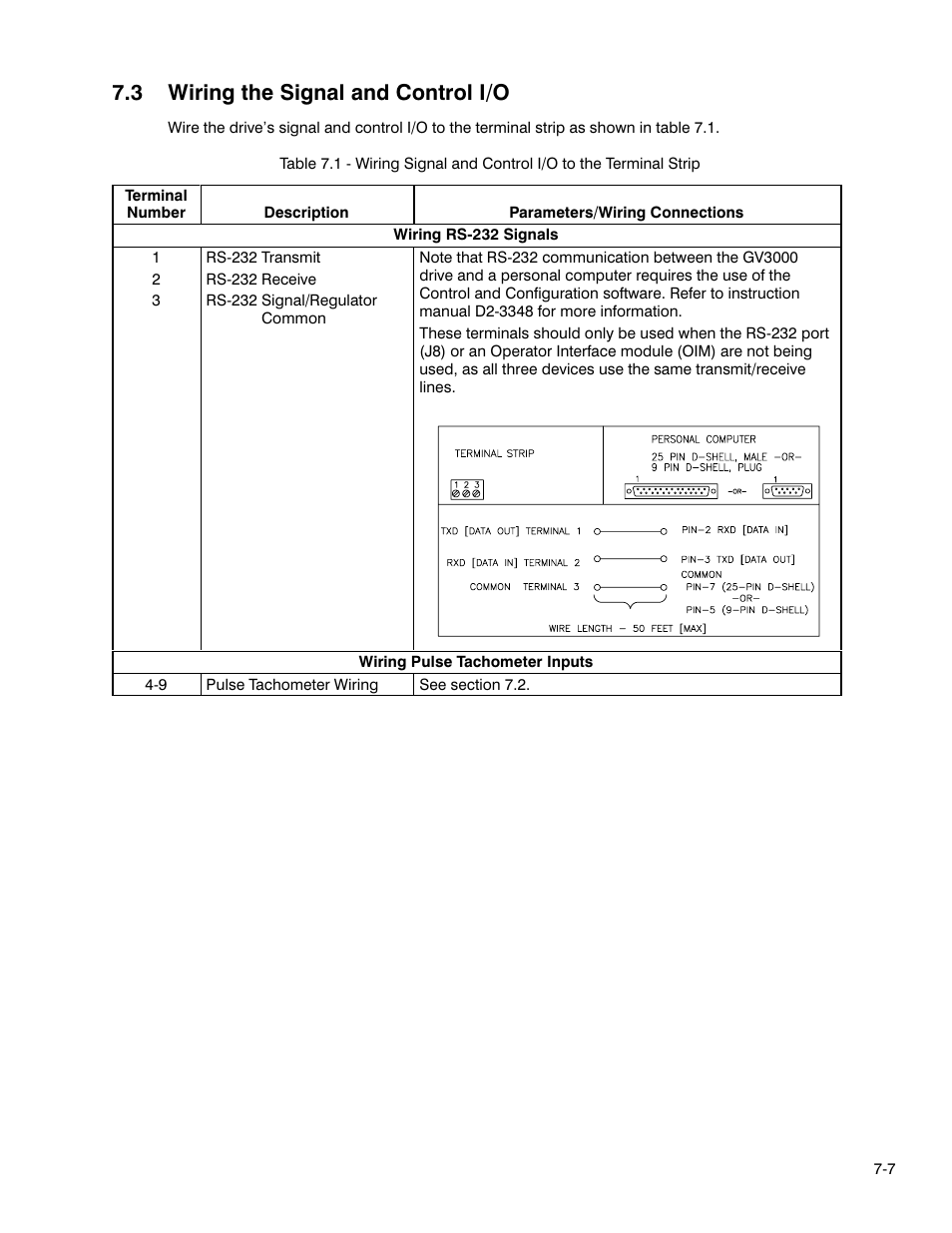 3 wiring the signal and control i/o | Rockwell Automation GV3000 AC Pwr Module Ver. 5.0 Hardware Ref, Installation, and Troubleshooting User Manual | Page 63 / 102