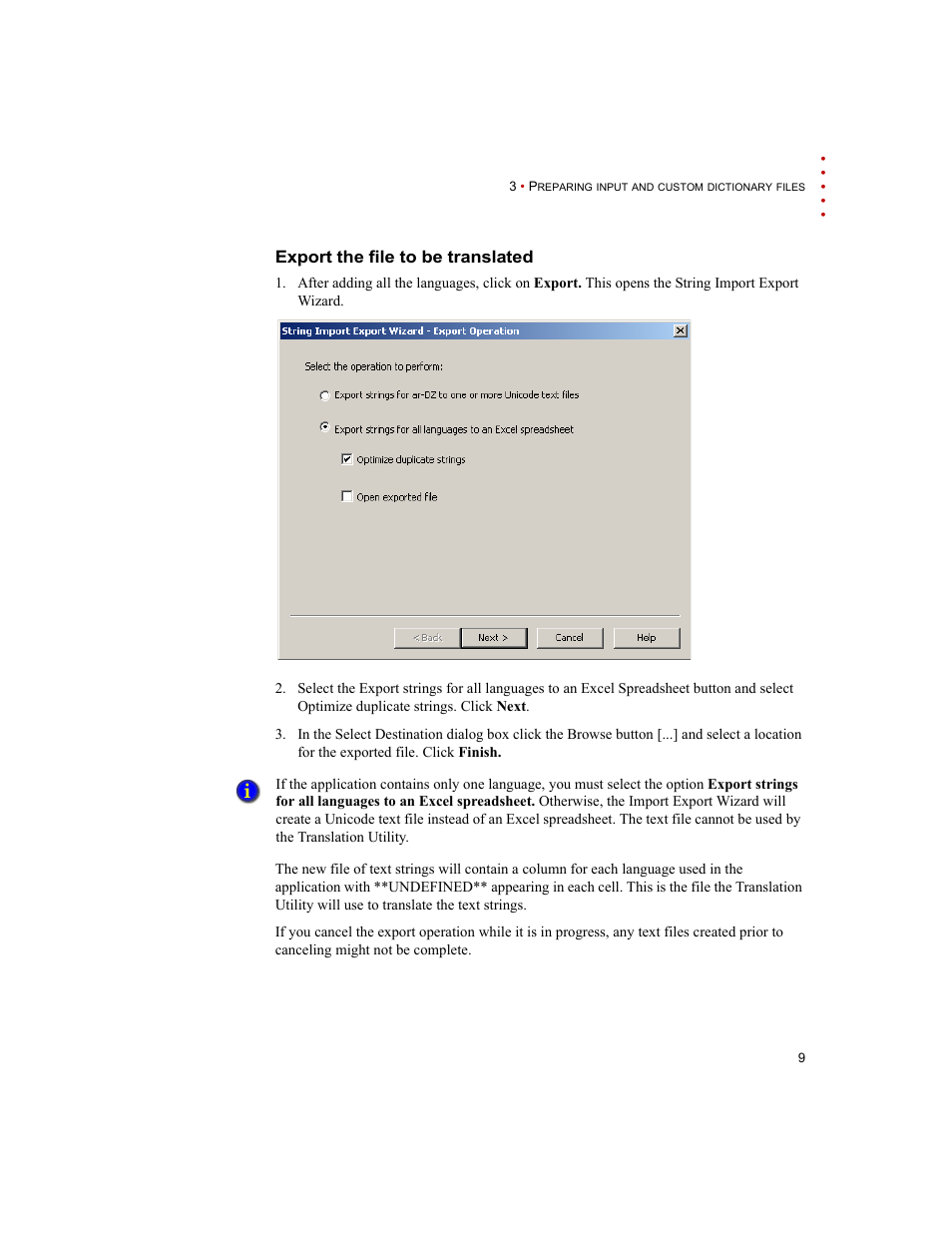 Export the file to be translated | Rockwell Automation FactoryTalk Translation Utility Installation Guide User Manual | Page 13 / 28