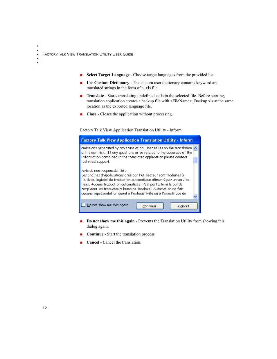 Rockwell Automation FactoryTalk Translation Utility Installation Guide User Manual | Page 16 / 28