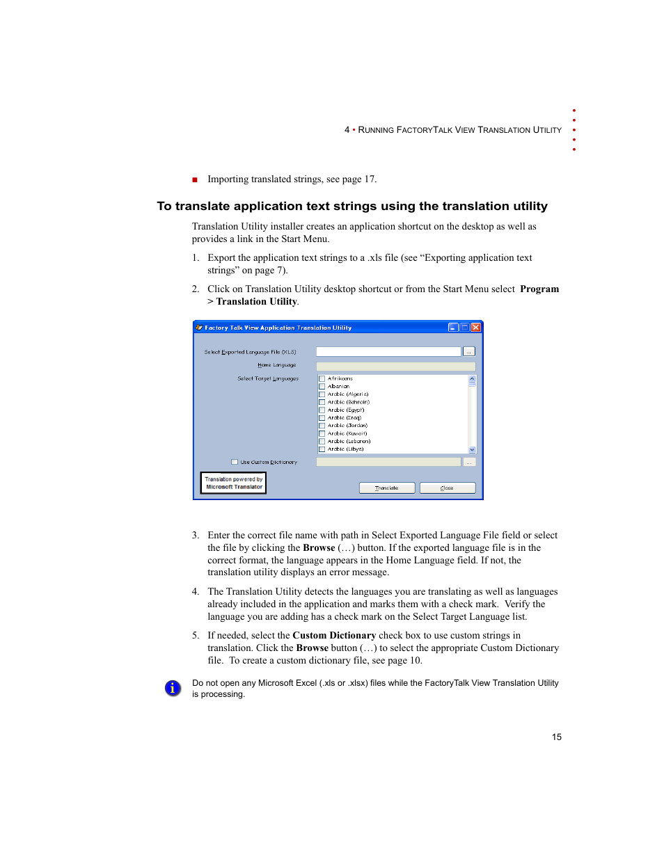 Rockwell Automation FactoryTalk Translation Utility Installation Guide User Manual | Page 19 / 28