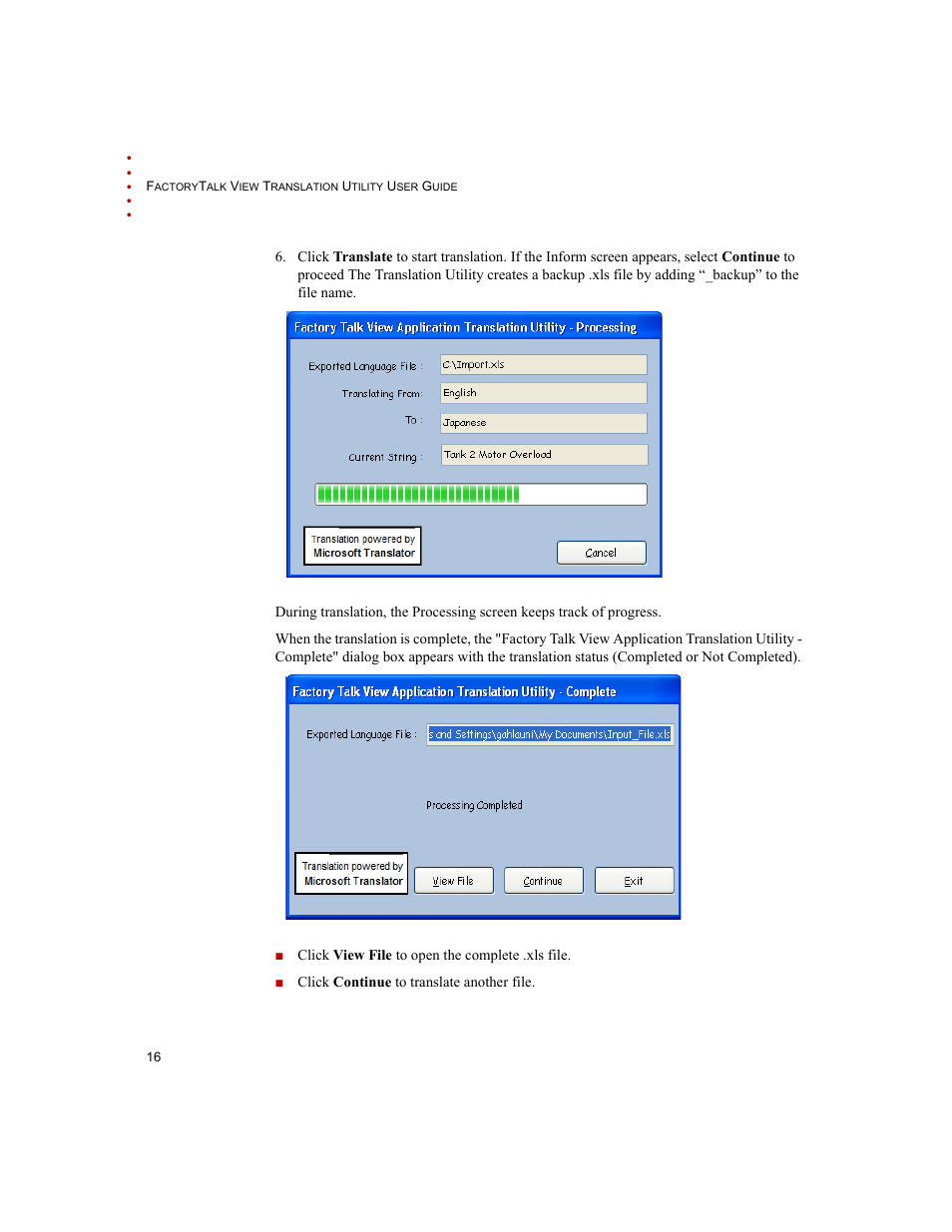 Rockwell Automation FactoryTalk Translation Utility Installation Guide User Manual | Page 20 / 28