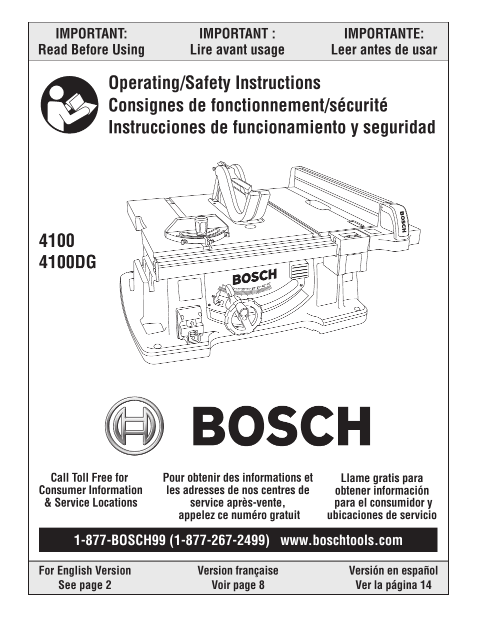Bosch 4100DG User Manual | 88 pages