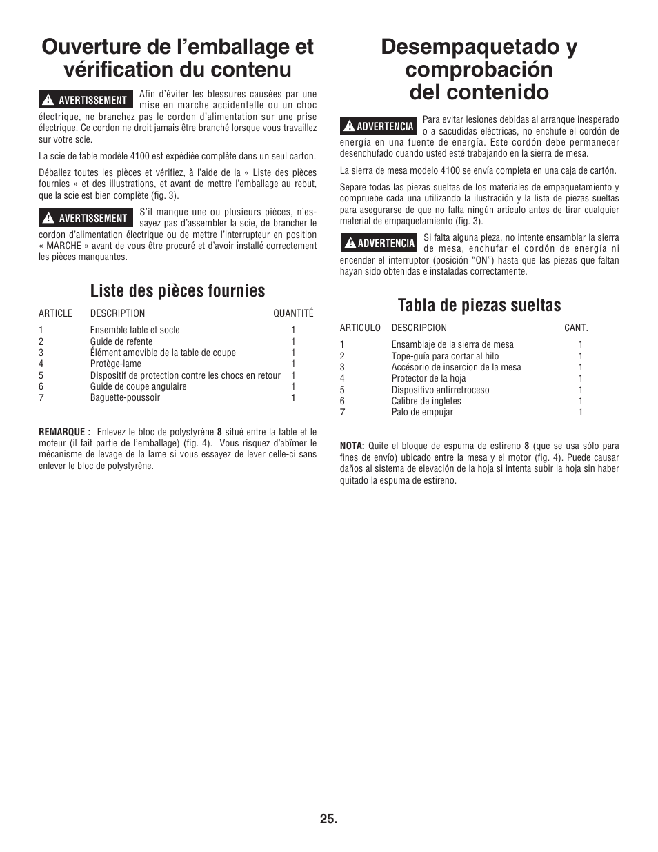 Bosch 4100DG User Manual | Page 25 / 88