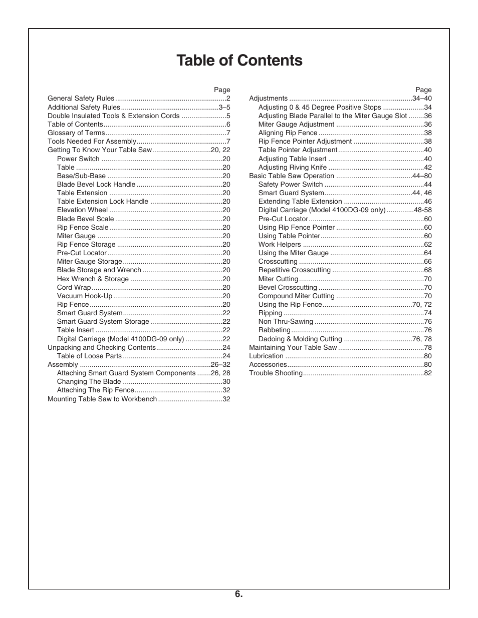 Bosch 4100DG User Manual | Page 6 / 88
