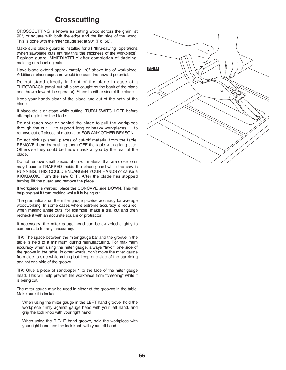 Crosscutting | Bosch 4100DG User Manual | Page 66 / 88