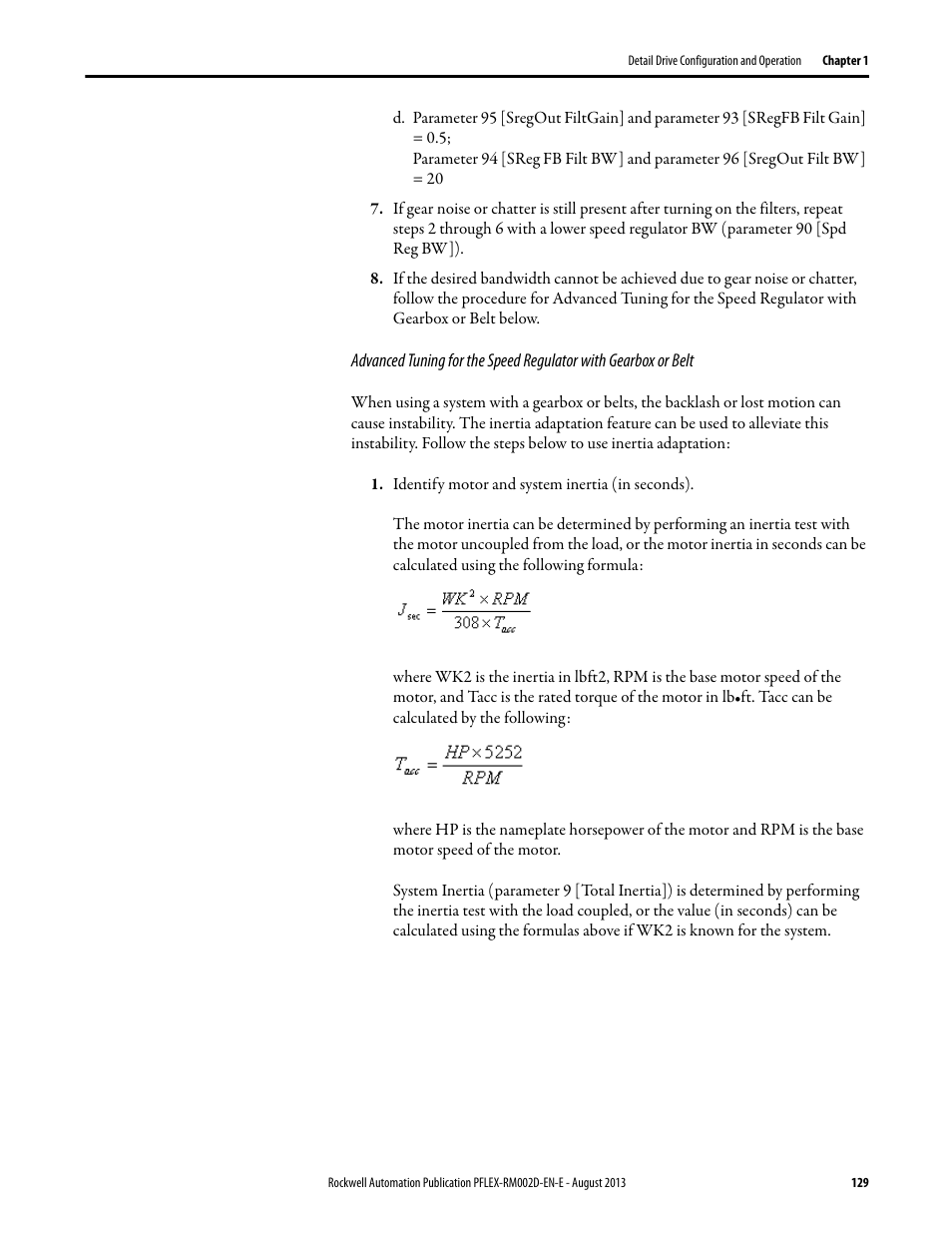 Rockwell Automation 20D PowerFlex 700S with Phase I Control Reference Manual User Manual | Page 129 / 190