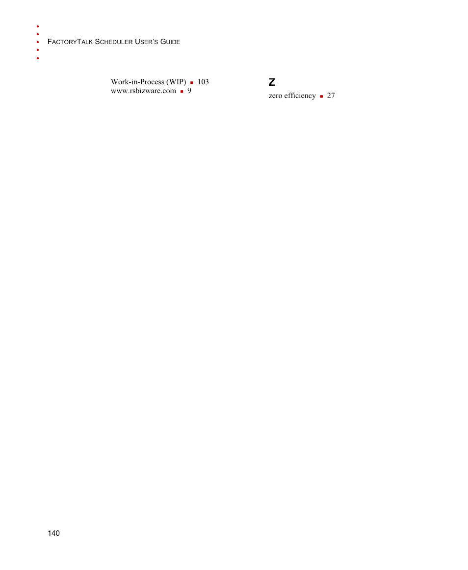 Rockwell Automation FactoryTalk Scheduler Users Guide User Manual | Page 146 / 146