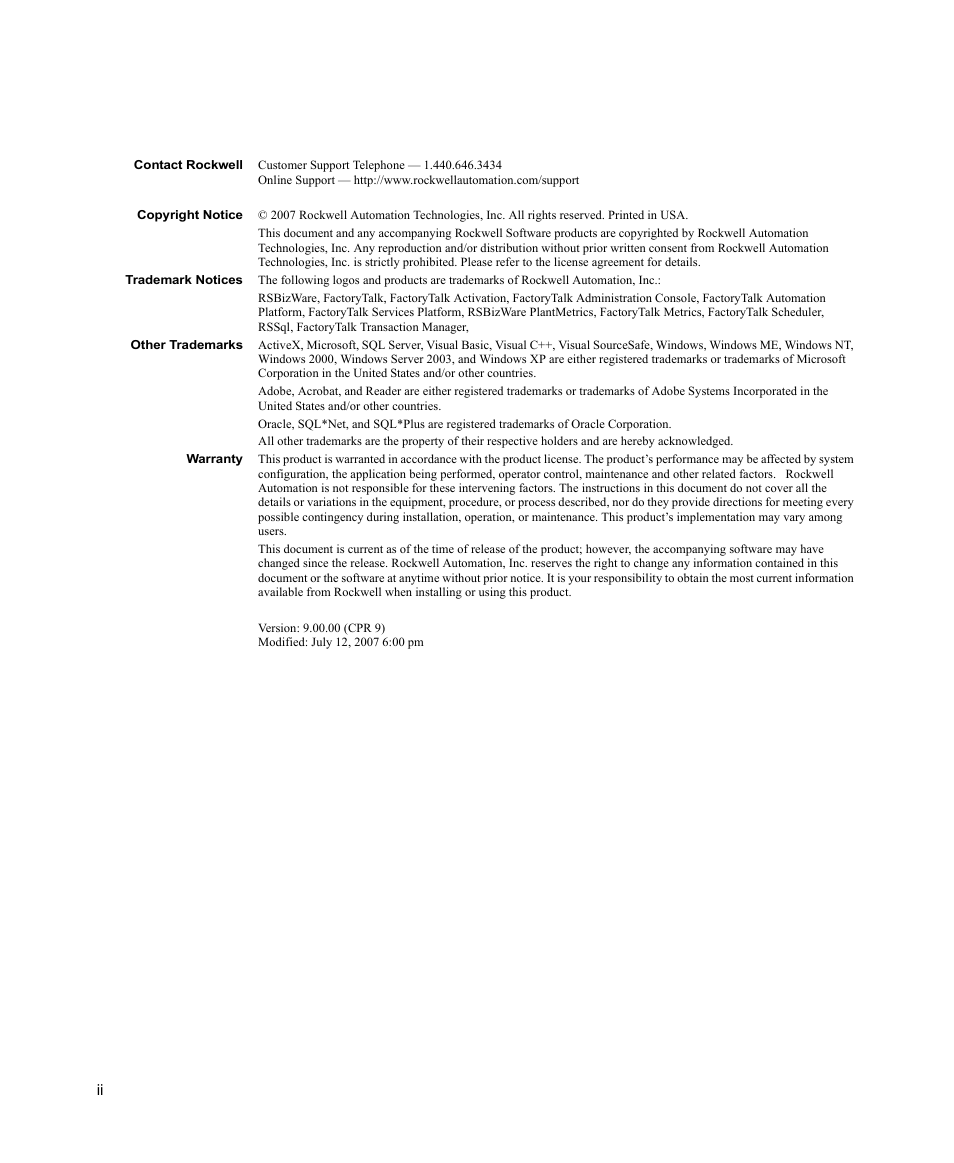 Rockwell Automation FactoryTalk Scheduler Users Guide User Manual | Page 2 / 146