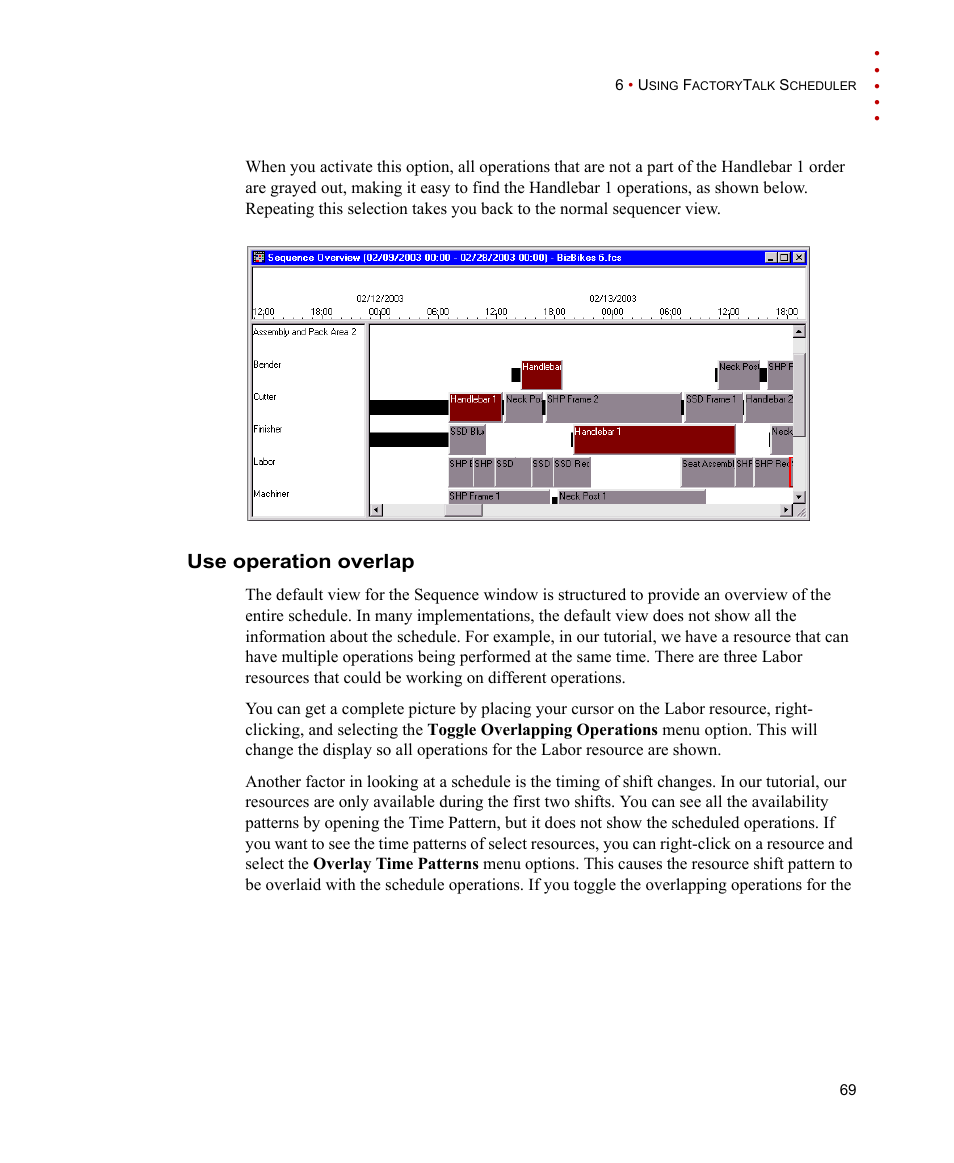 Use operation overlap | Rockwell Automation FactoryTalk Scheduler Users Guide User Manual | Page 75 / 146