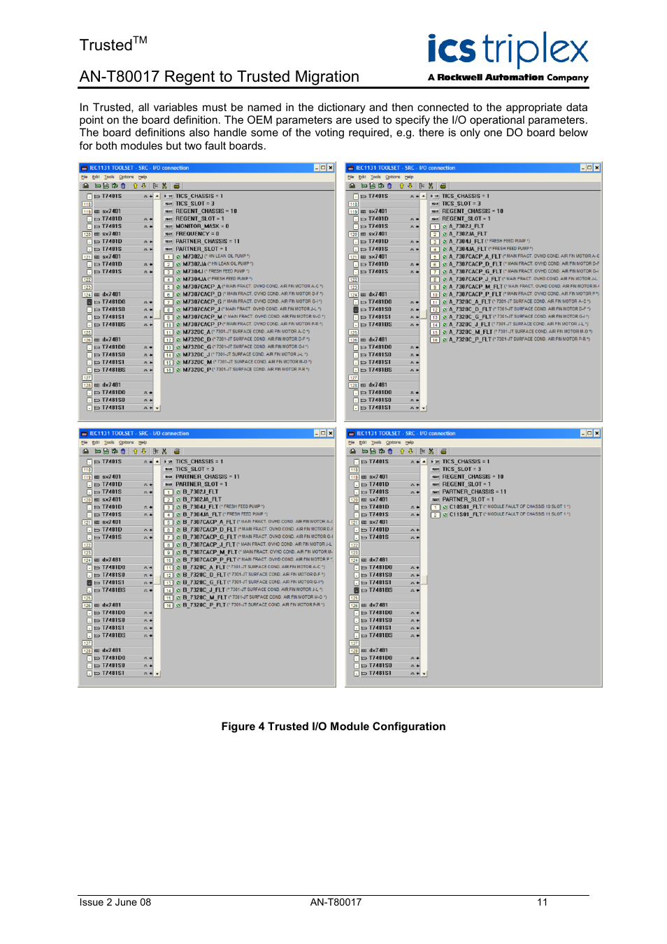 Trusted | Rockwell Automation T80017 Application Note Regent to Trusted Migration User Manual | Page 11 / 23