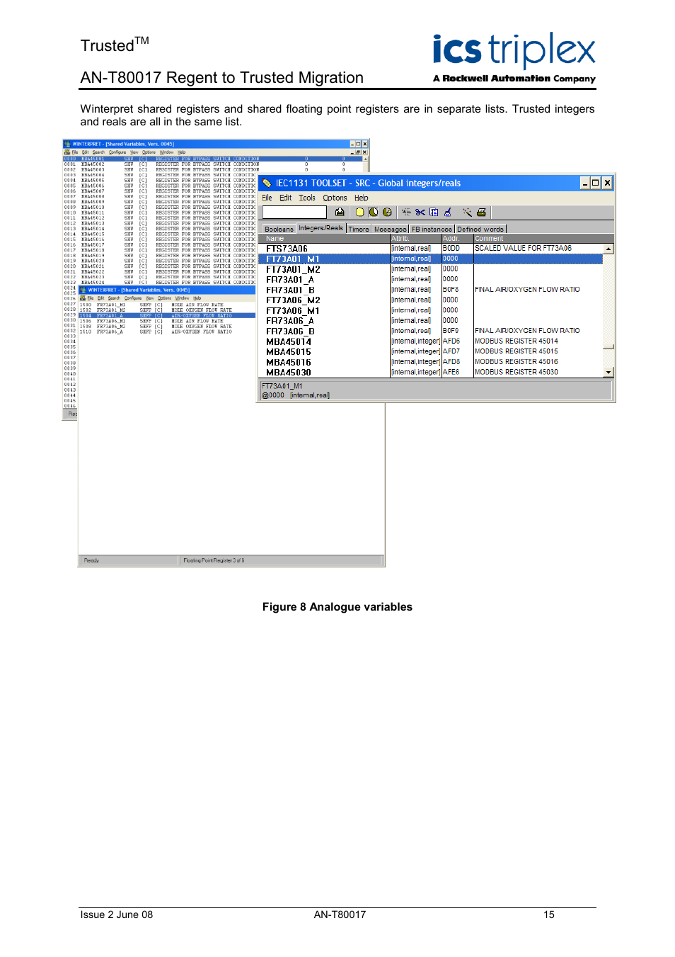 Trusted | Rockwell Automation T80017 Application Note Regent to Trusted Migration User Manual | Page 15 / 23