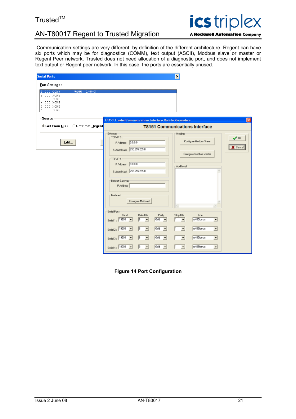 Trusted | Rockwell Automation T80017 Application Note Regent to Trusted Migration User Manual | Page 21 / 23