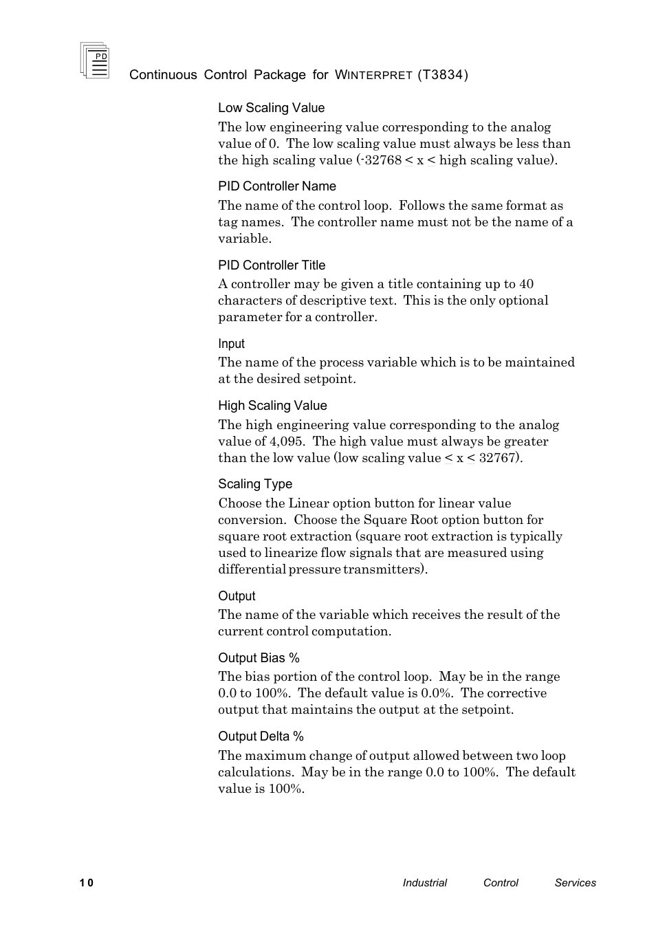 Rockwell Automation T3834 ICS Regent Continuous Control Package for Winterpret User Manual | Page 10 / 23