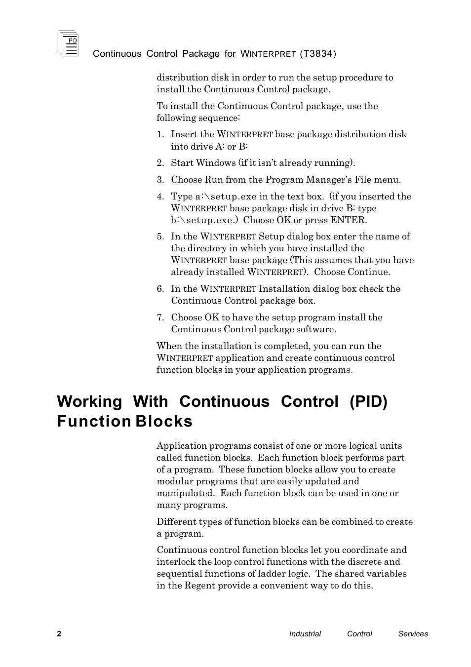 Rockwell Automation T3834 ICS Regent Continuous Control Package for Winterpret User Manual | Page 2 / 23