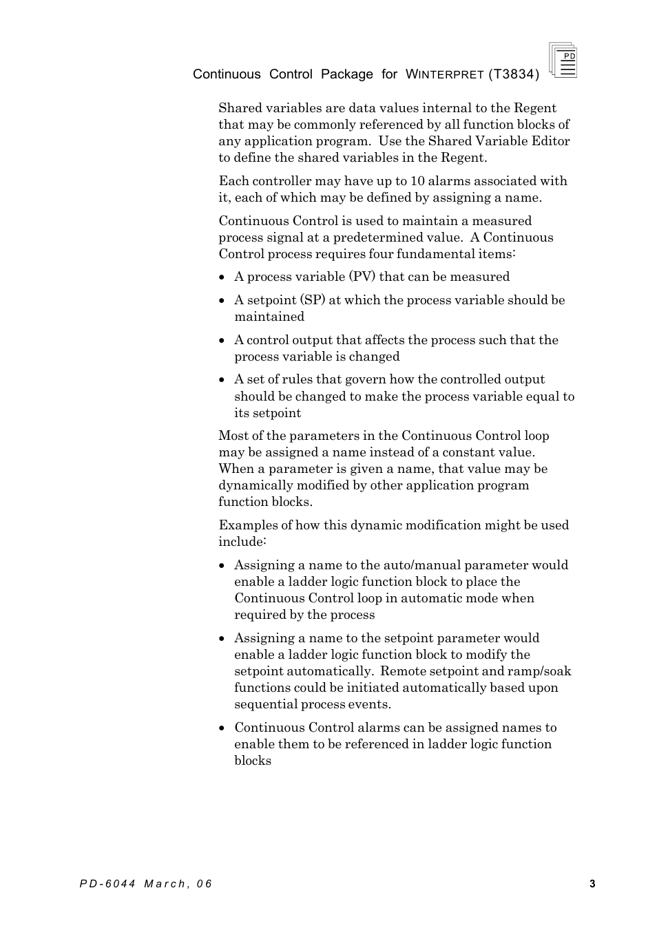 Rockwell Automation T3834 ICS Regent Continuous Control Package for Winterpret User Manual | Page 3 / 23