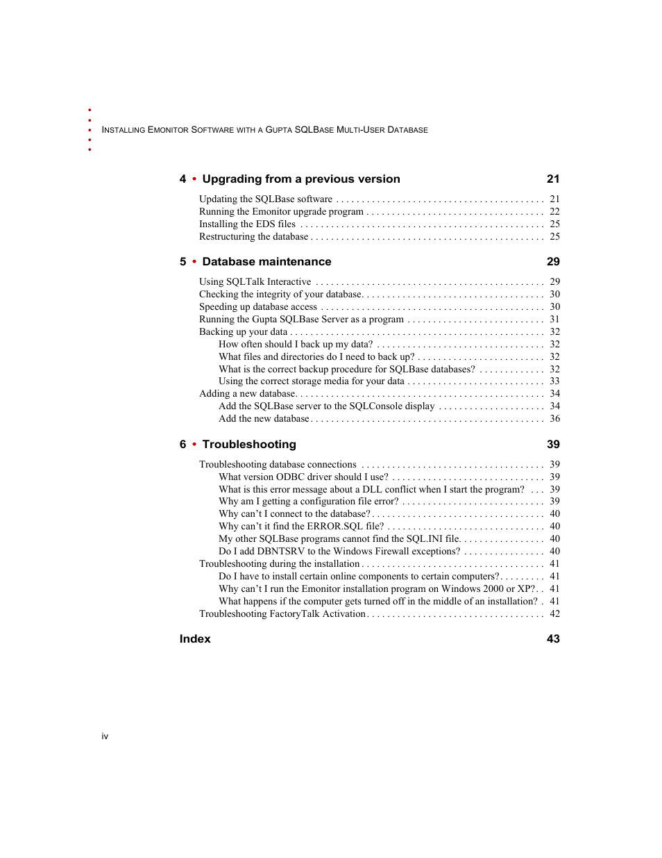 Rockwell Automation Emonitor with a Gupta Multi-User Database User Manual | Page 4 / 50