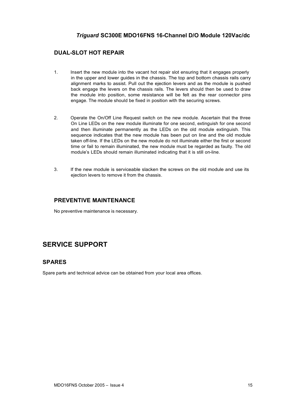 Service support | Rockwell Automation MDO16FNS 16-Channel Digital Output Module 120Vac/dc User Manual | Page 15 / 15