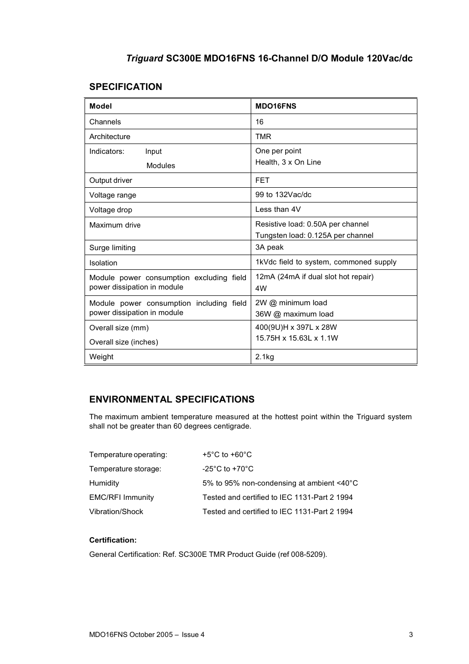 Rockwell Automation MDO16FNS 16-Channel Digital Output Module 120Vac/dc User Manual | Page 3 / 15