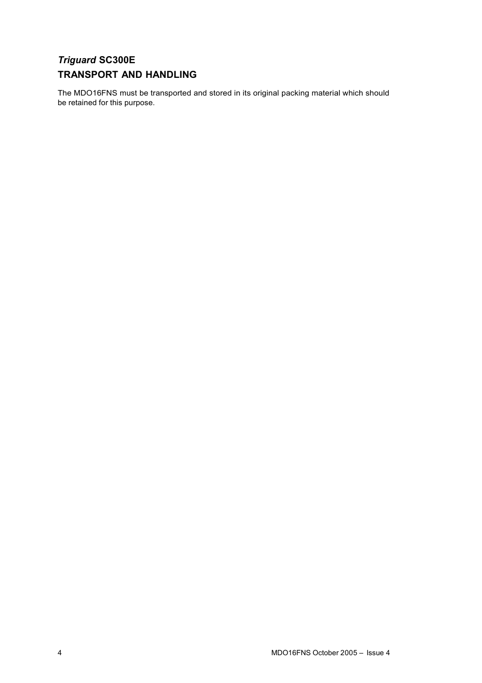 Triguard sc300e transport and handling | Rockwell Automation MDO16FNS 16-Channel Digital Output Module 120Vac/dc User Manual | Page 4 / 15